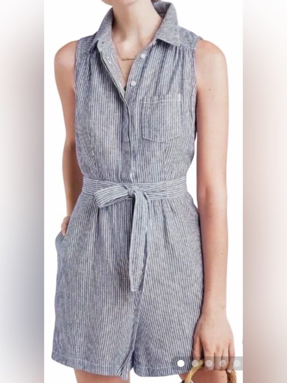 Anthropologie Sleeveless Striped Romper